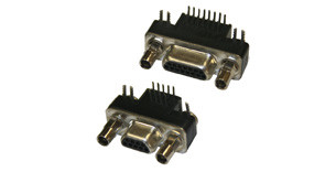 MICRO-D Connector | Right Angle PCB Mount | 380 Series - Micro DB9