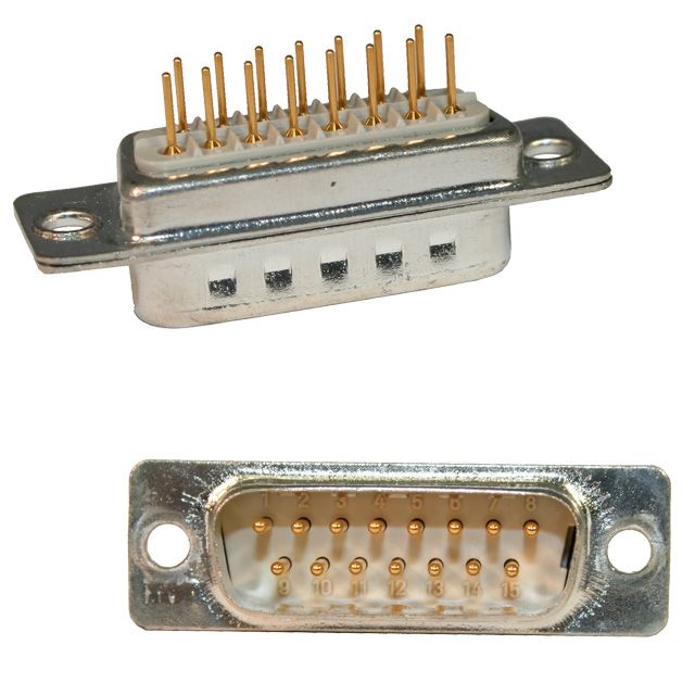 172 series d-sub vertical mount connector