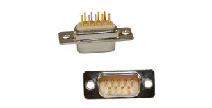 172-e series d-sub vertical mount connector | 9 pin male